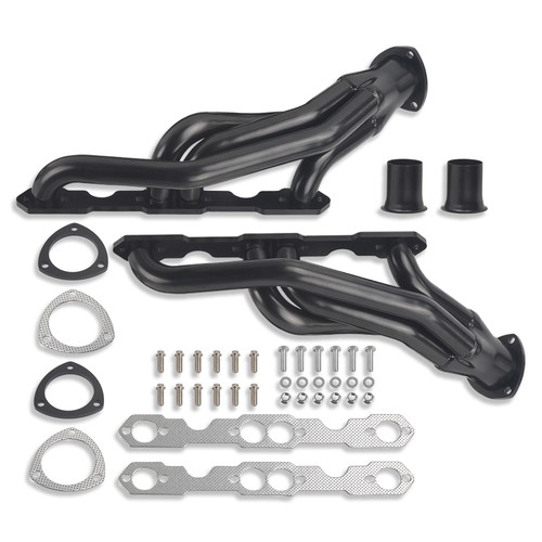 Black exhaust headers - black, fit